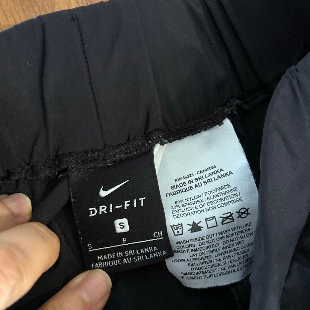 Nike Black dry-fit lightweight joggers  tech pants fitness athletic pants size S - Picture 3 of 5